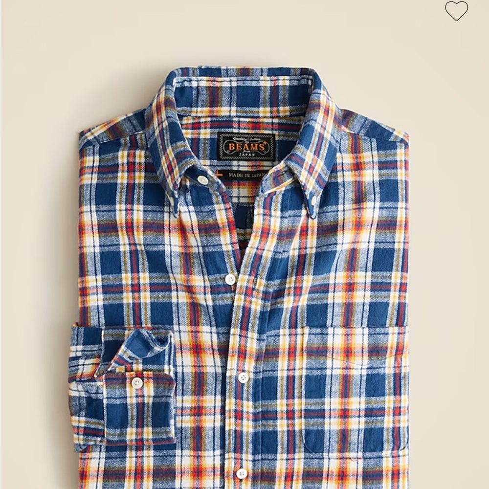 BEAMS PLUS brushed flannel shirt - NWT